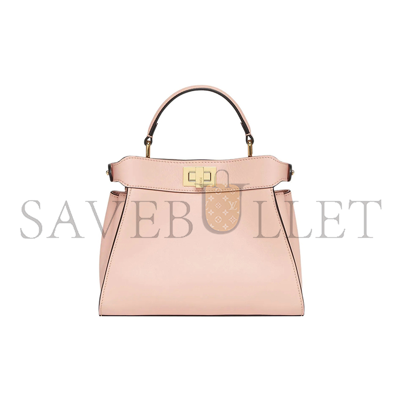 FENDI NAPPA POCKET MINI PEEKABOO ICONIC SATCHEL BABY PINK 8BN244AMCXF0J2F (23*18*11cm)